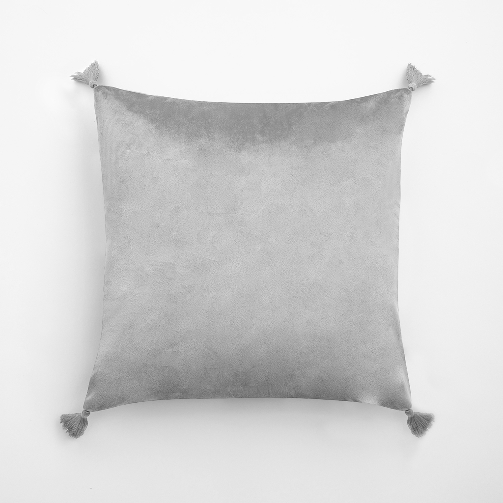 Zamatová obliečka na vankúš ADRIA svetlosivá 45x45 cm