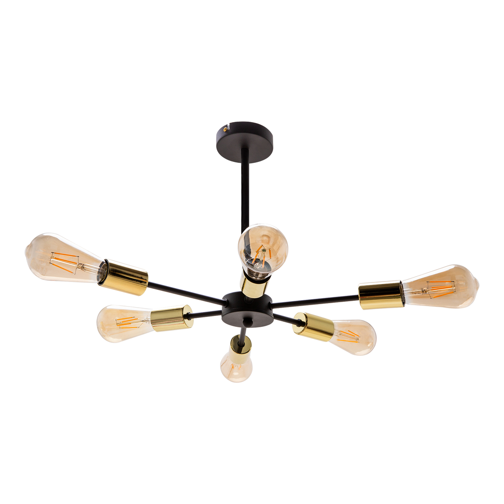 Závesné svietidlo MANDI čierno-zlaté