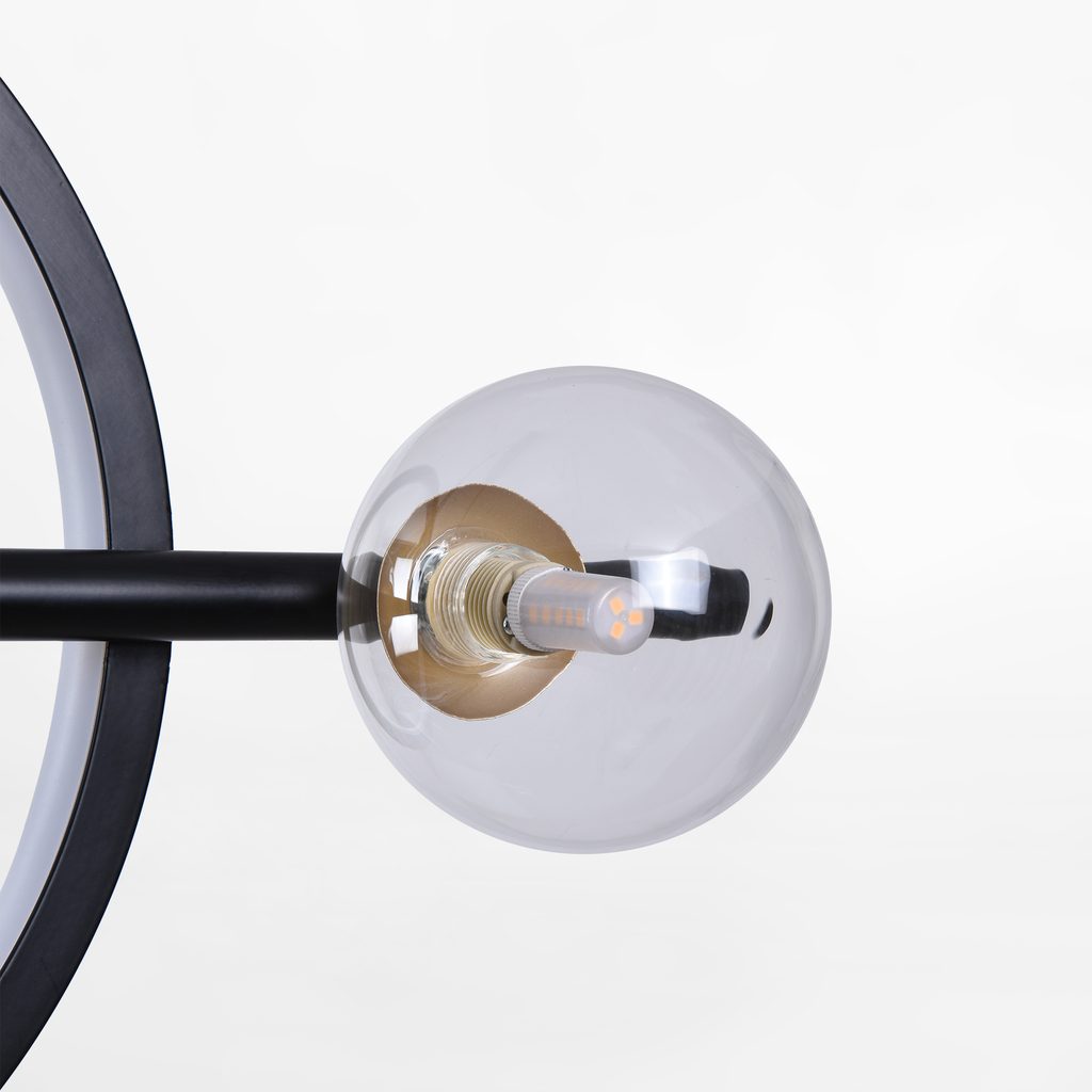 Závesné svietidlo LED 20W 5xG9 čierno-zlaté TAREMI s diaľkovým ovládaním