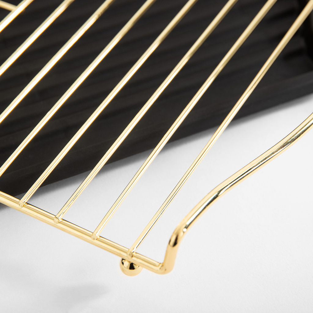 Sušička na riad čierno-zlatá 47,5x26,5x11 cm