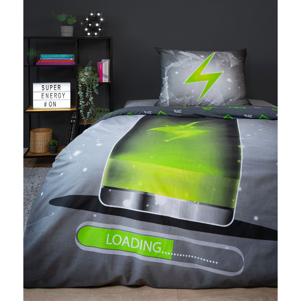 Detské obliečky so svietiacim efektom FLUO BATÉRIA 160x200 cm