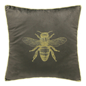 Dekoratívna obliečka sivá s včielkou AURE 45 x 45 cm