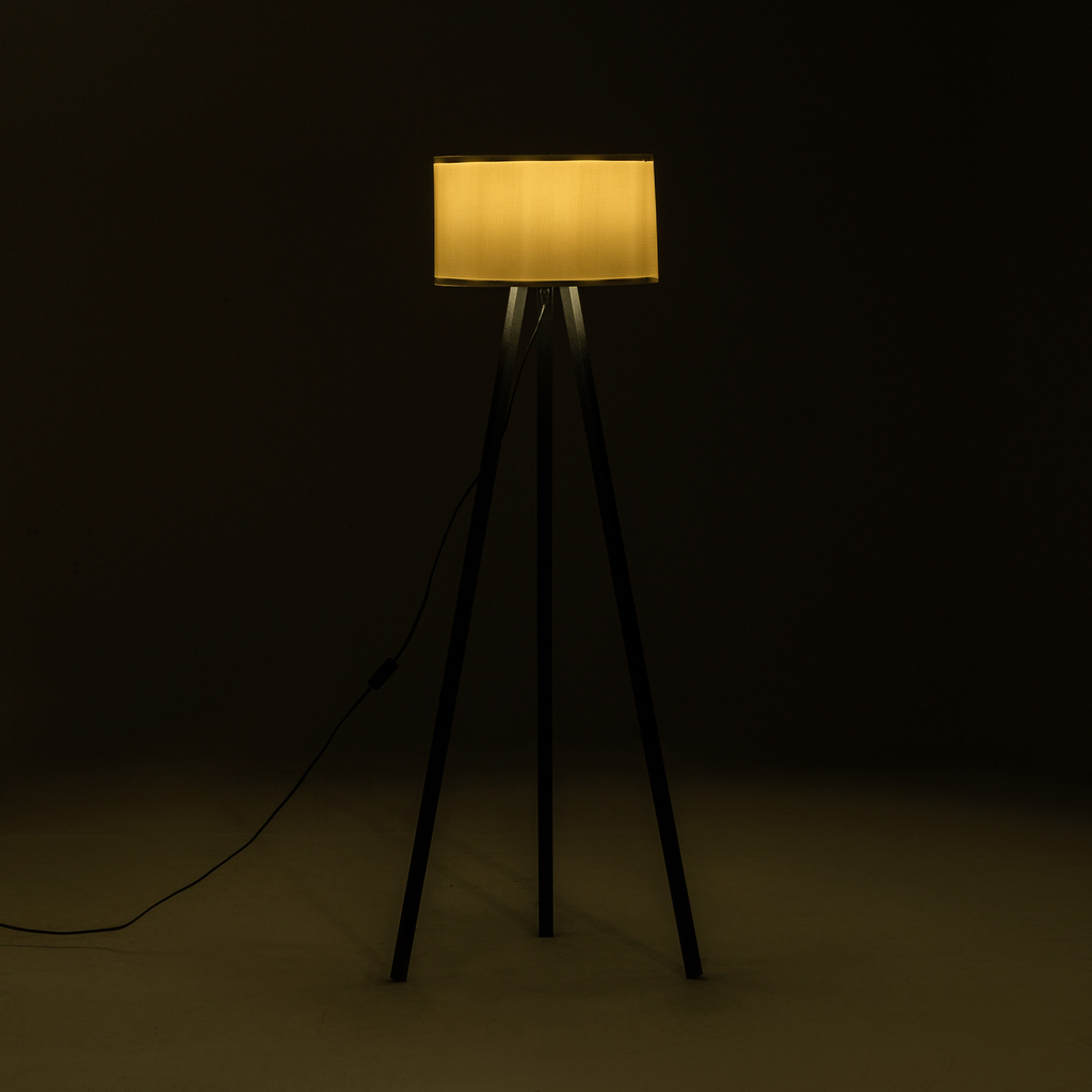 Stojacia lampa PIKO trojnožka, čierno-biela