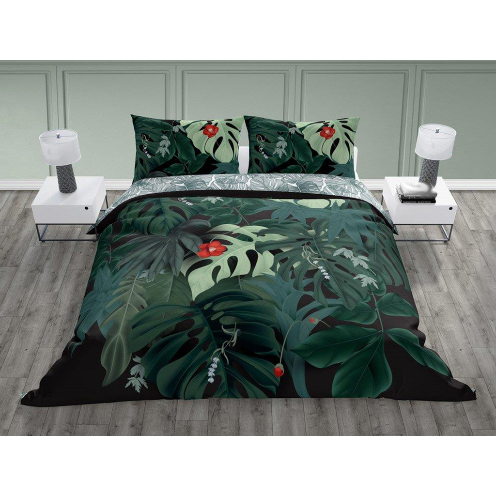 Súprava bavlnenej posteľnej bielizne so vzorom listov NEW TRENDY 220x200 cm