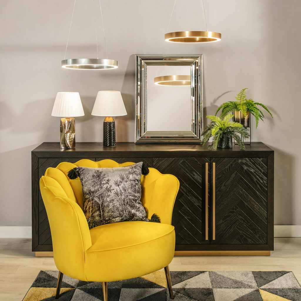 LED luster na lanku zlatá CARLO 50 cm