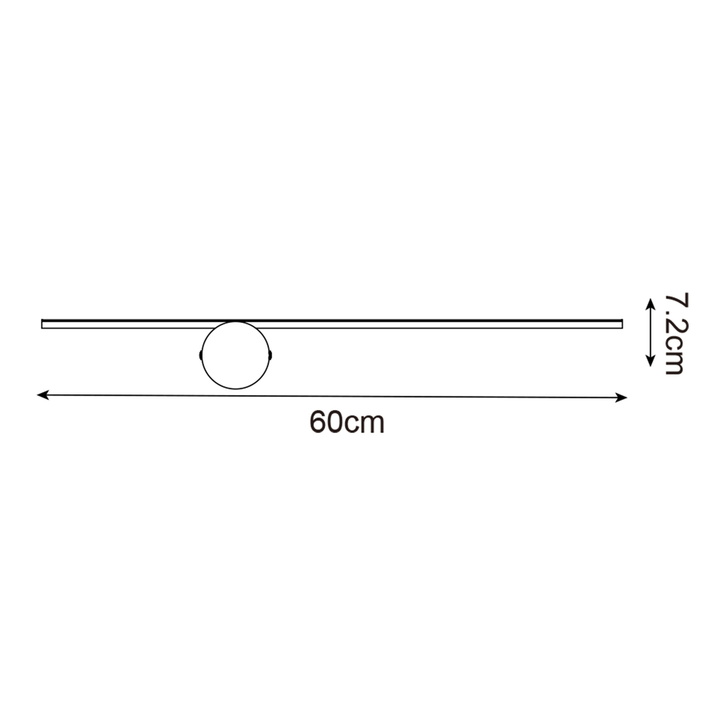 Minimalistické nástenné svietidlo FAD LED čierne