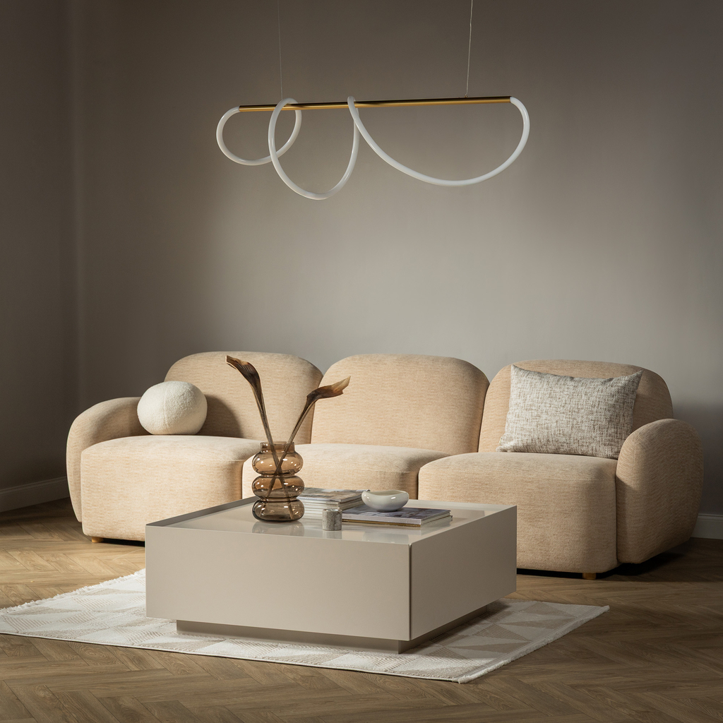 LED luster na lanku zlatý BALBO