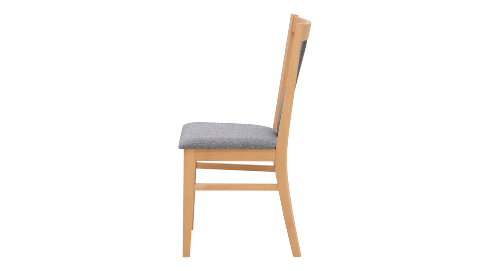 Drevená stolička s čalúneným sedadlom NIKAS