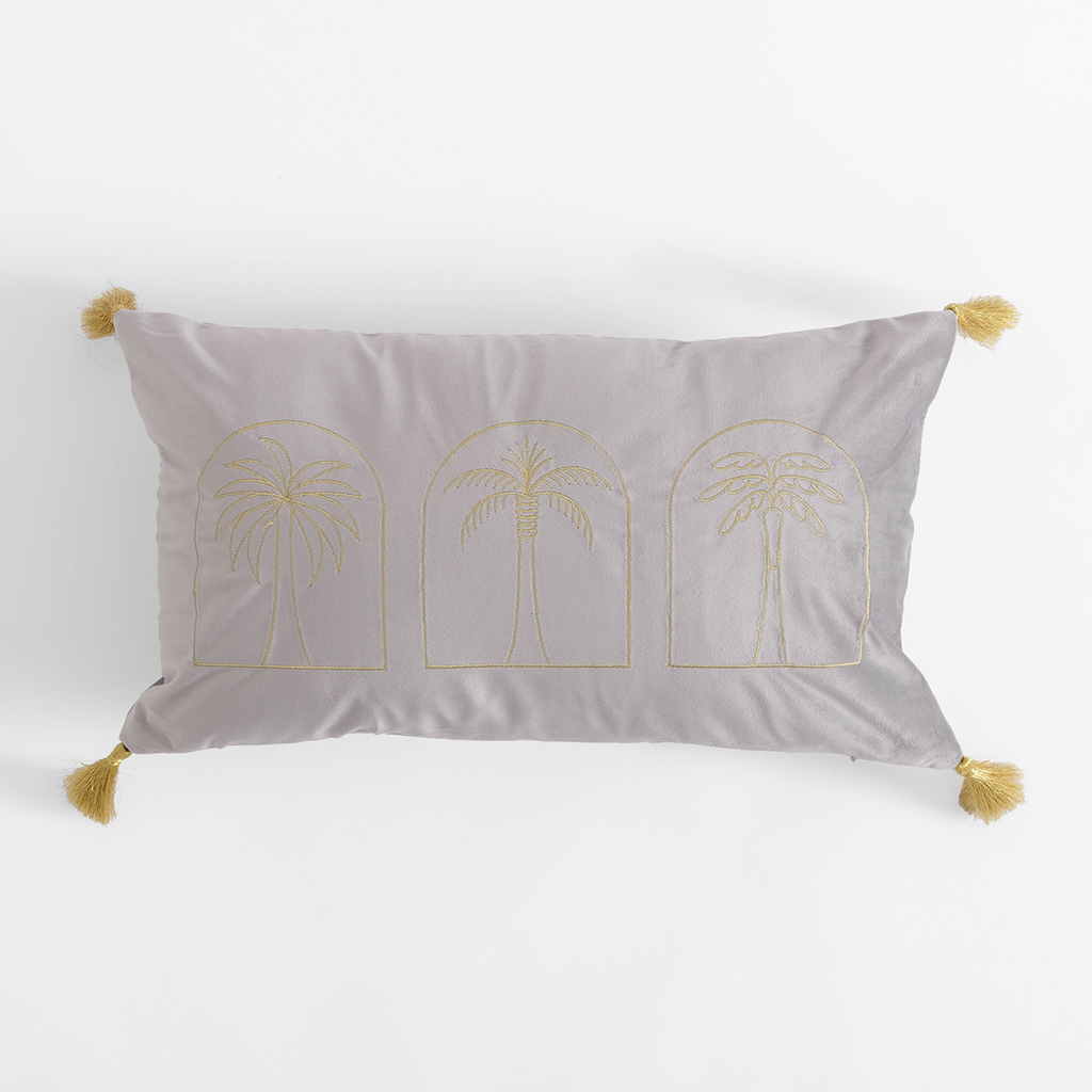 Dekoračná obliečka na vankúš v striebornej farbe DJERBA 30x50 cm