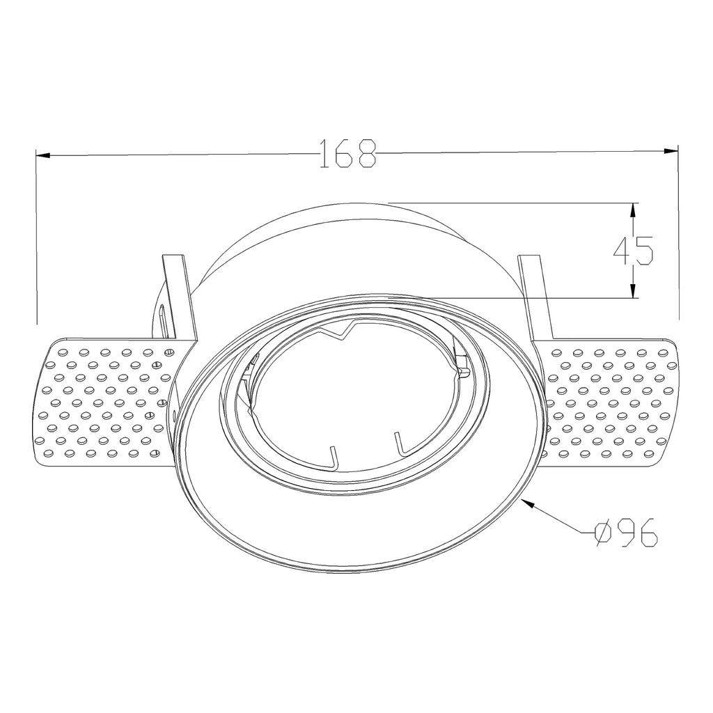 Zapustené bodové svietidlo čierne ONEON s priemerom 9,6 cm