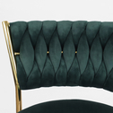 Barová stolička LIANA so zlatými nohami, zelená