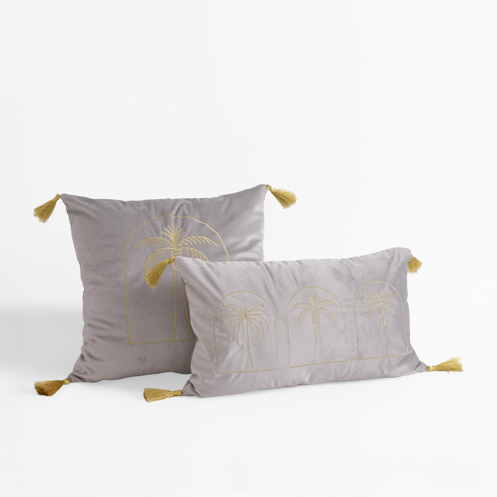 Dekoračná obliečka na vankúš v striebornej farbe DJERBA 30x50 cm