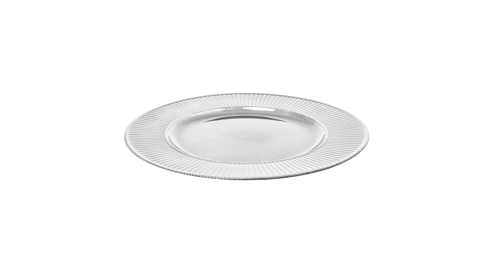 Ozdobný strieborný tanier 33 cm