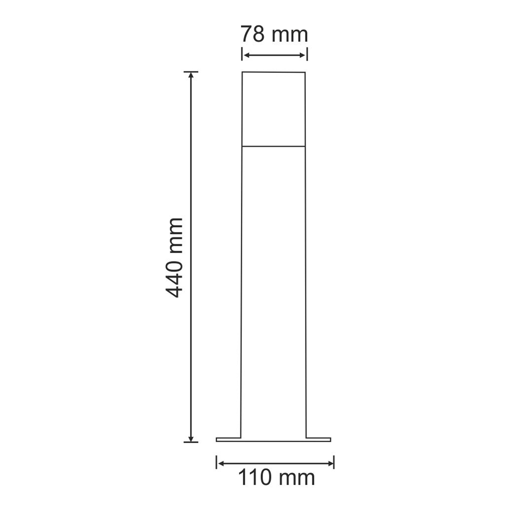 Vonkajšia stojacia lampa NEW YORK grafitová