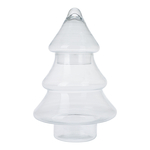 Sklenená bonboniéra VIANOČNÝ STROMČEK 18x26 cm