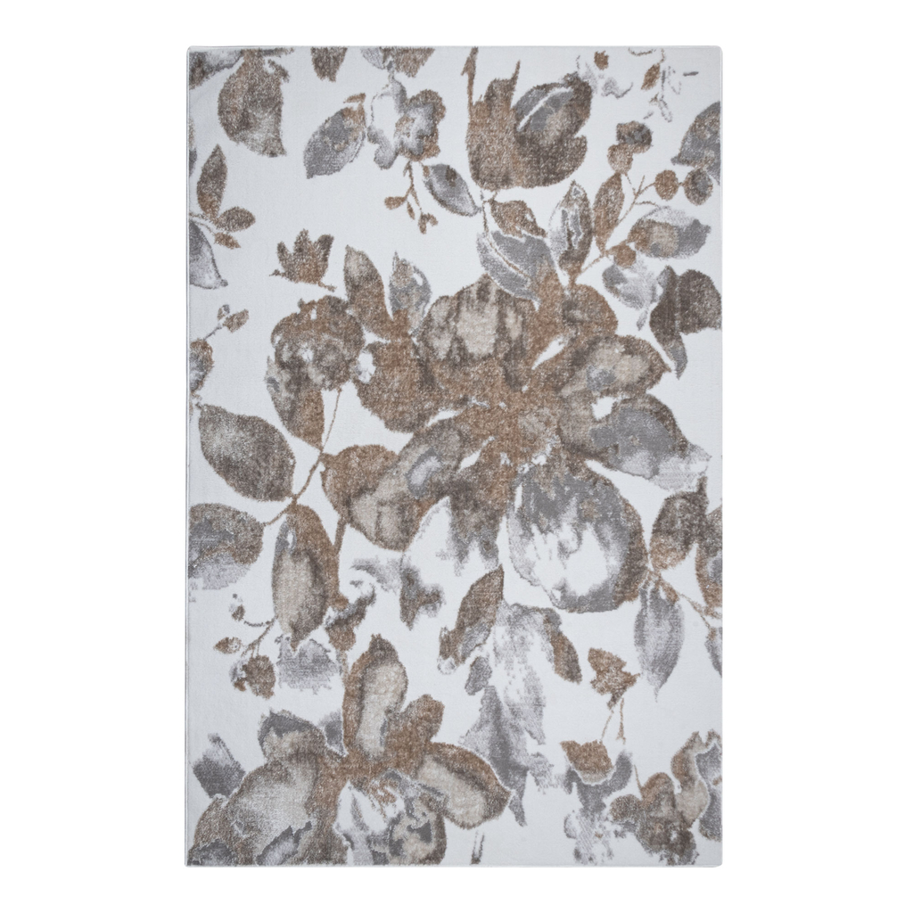 SALSA béžový kvetinový koberec 160x230 cm