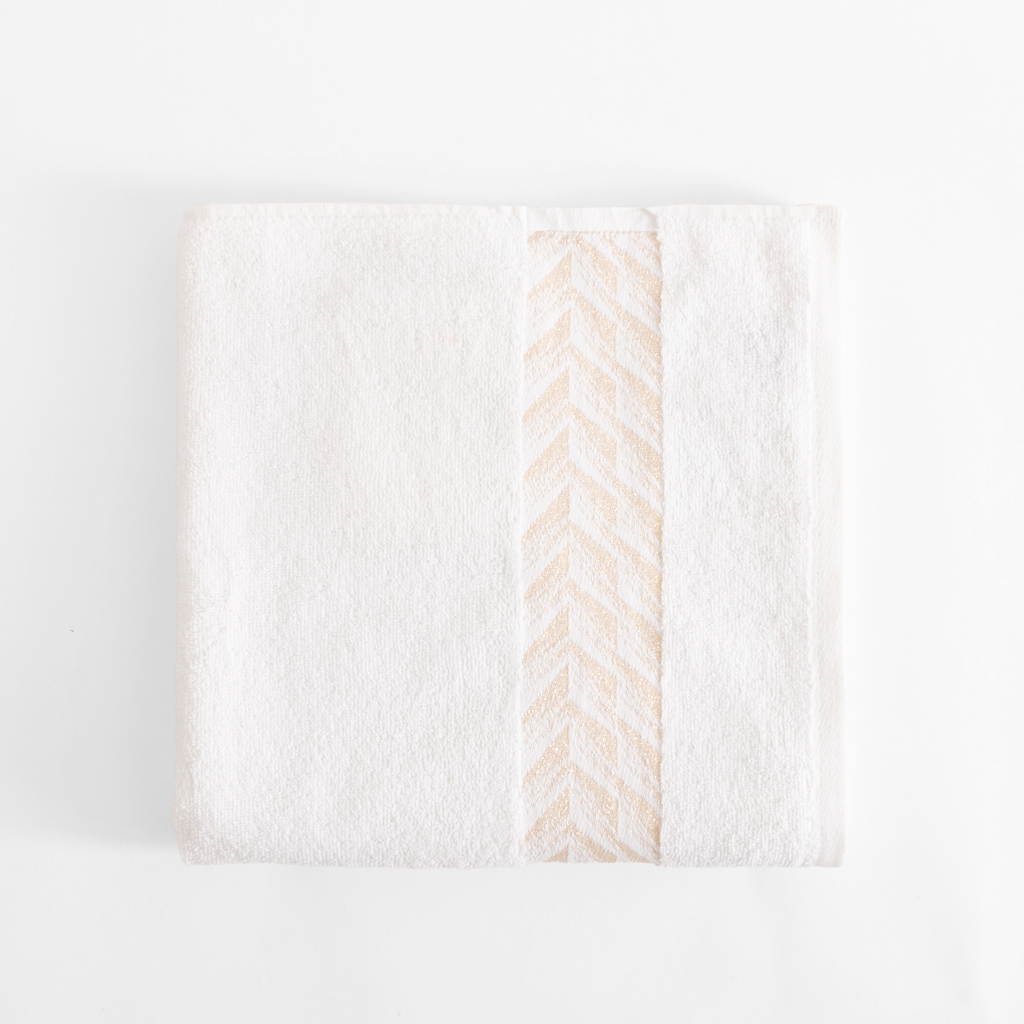 Súprava 2 uterákov biela/tmavomodrá GLOW