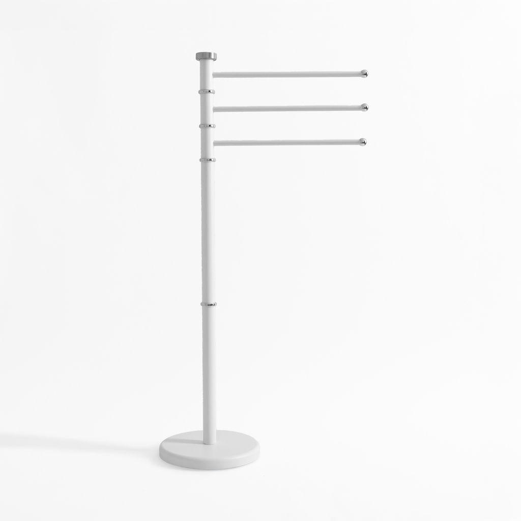 Stojací vešiak na uteráky biely 90 cm