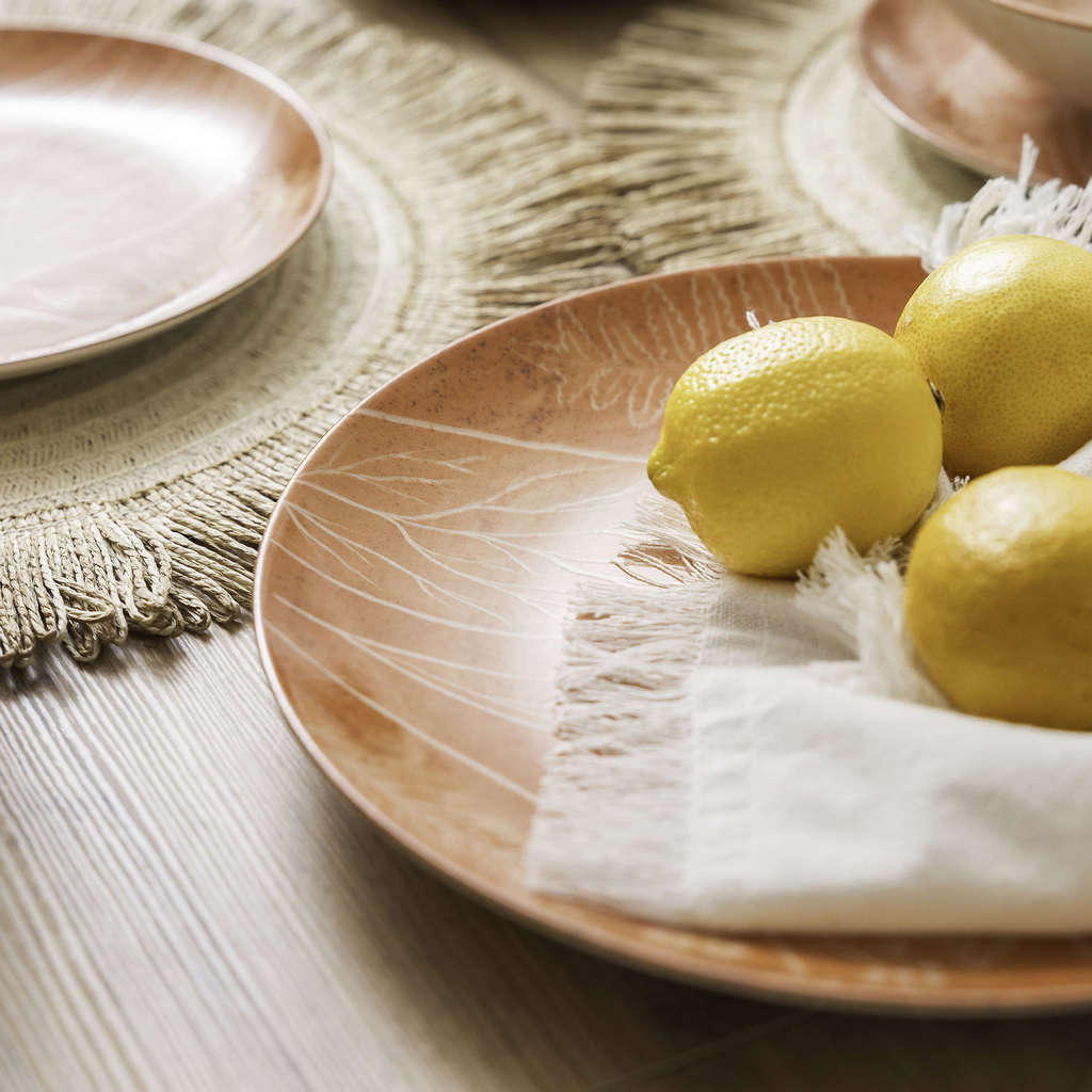 Jedálenský tanier ŠTYRI ROČNÉ OBDOBIA oranžový 27 cm