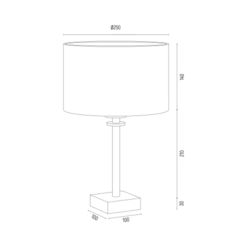 Stolná lampa s tienidlom, čierno-zlatá ABBANO
