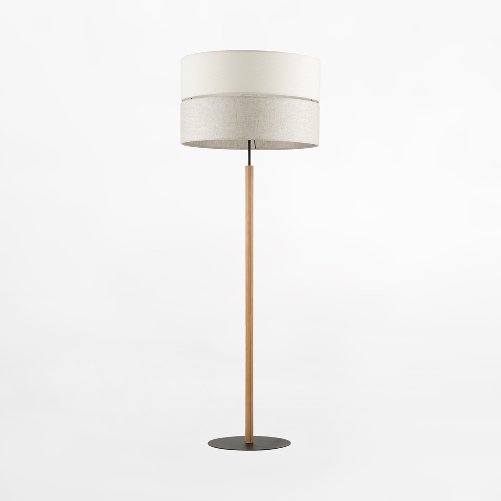 Stojacia lampa s tienidlom v sivej farbe ECO