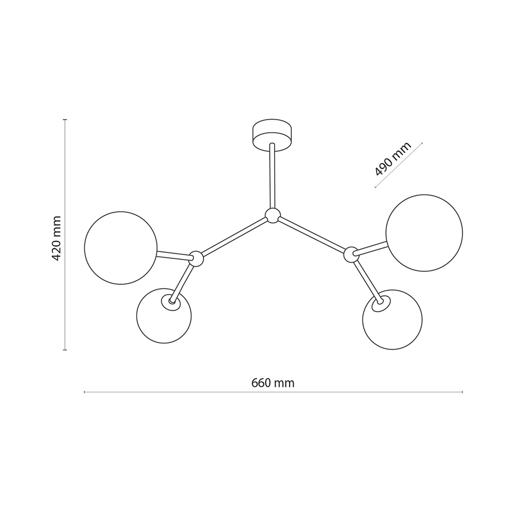 Stropné svietidlo gule zlaté FAIRY IV
