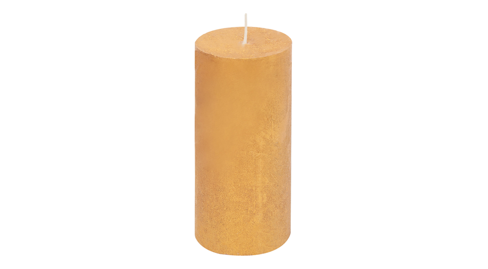 Zlatá sviečka RUSTIC 6,5x14 cm