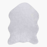 Koberec z umelej kožušiny RABBIT sivý, 60x90 cm