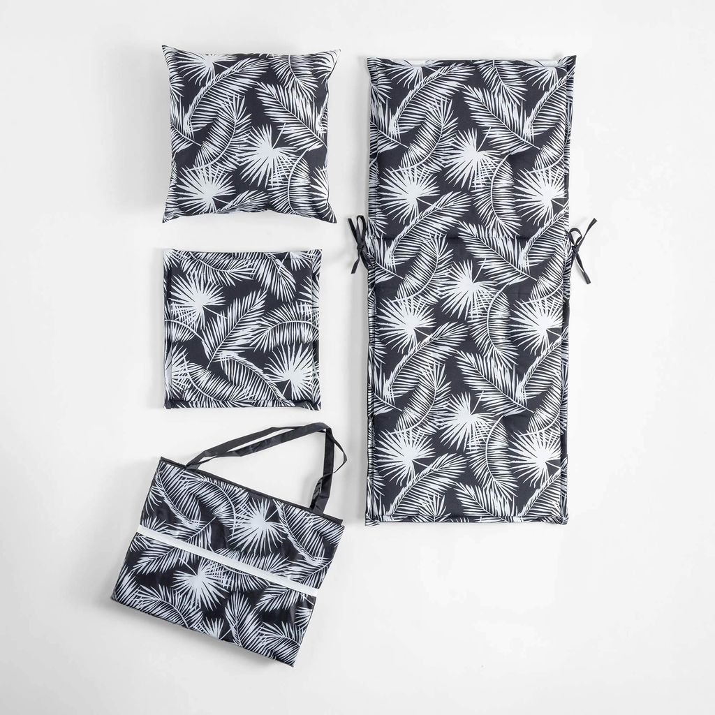 Vankúš na stoličku čierny SAMBA, 50x118 cm