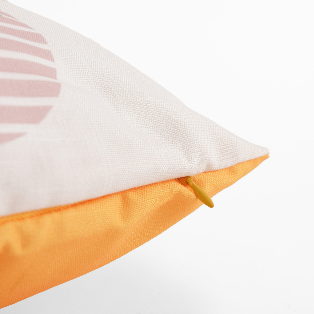 Dekoračná obliečka na vankúš bielo-oranžová DALI 45x45 cm