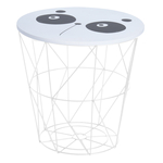 Stolík s košom do detskej izby PANDA 30x30 cm