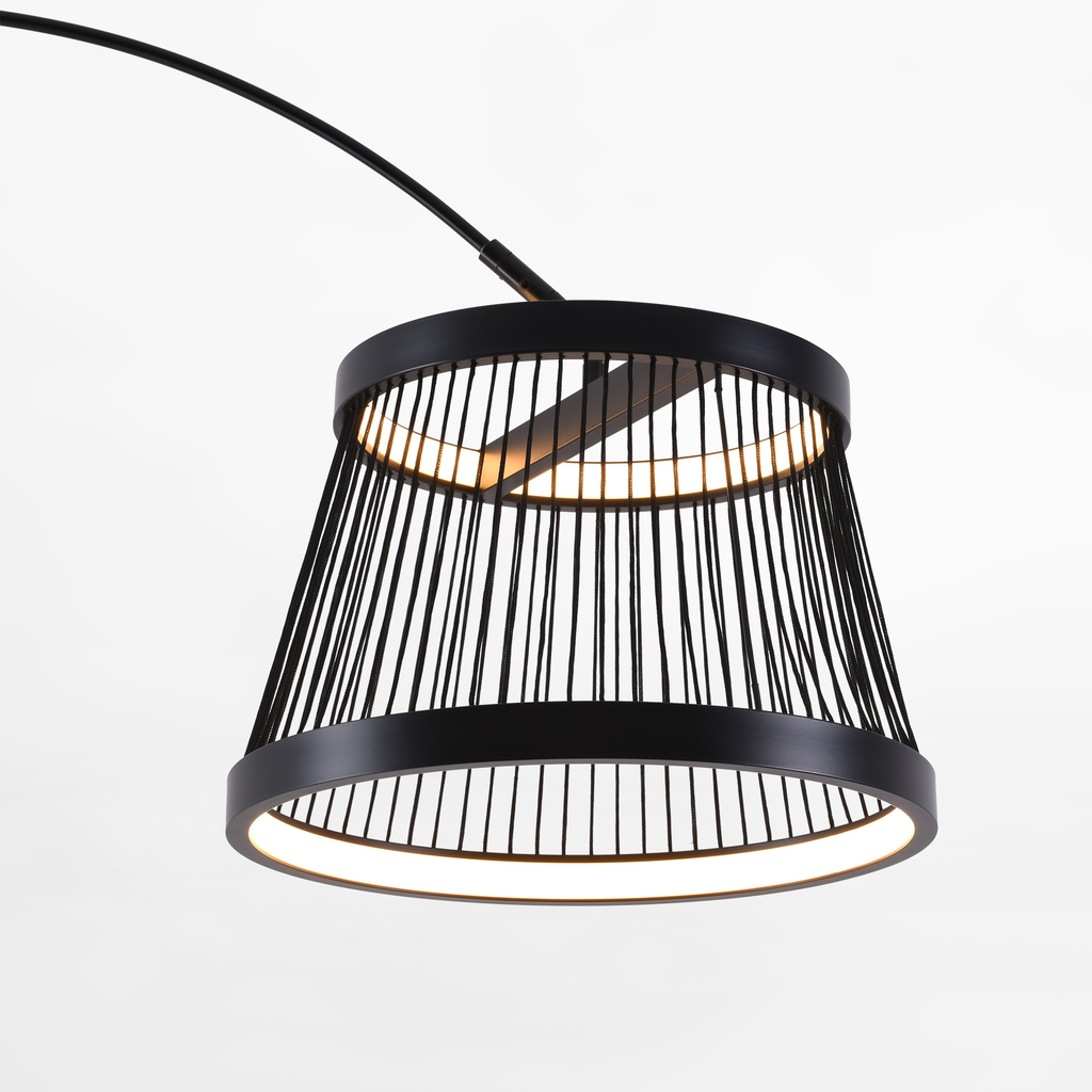 Stojacia LED lampa čierna BALU s diaľkovým ovládaním