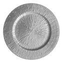 Dekoratívny tanier podtanier metalická sivá 33 cm