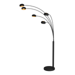 Mderná čierno-zlatá stojacia lampa BRANCA 5