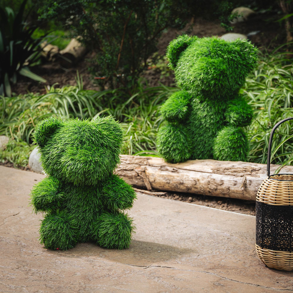 Figúrka do záhrady, medvedík, umelá tráva, 35 cm