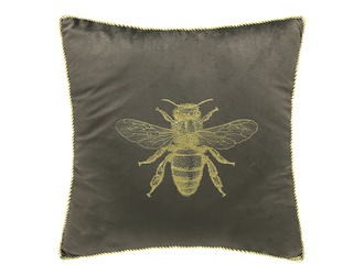 Dekoratívna obliečka sivá s včielkou AURE 45 x 45 cm