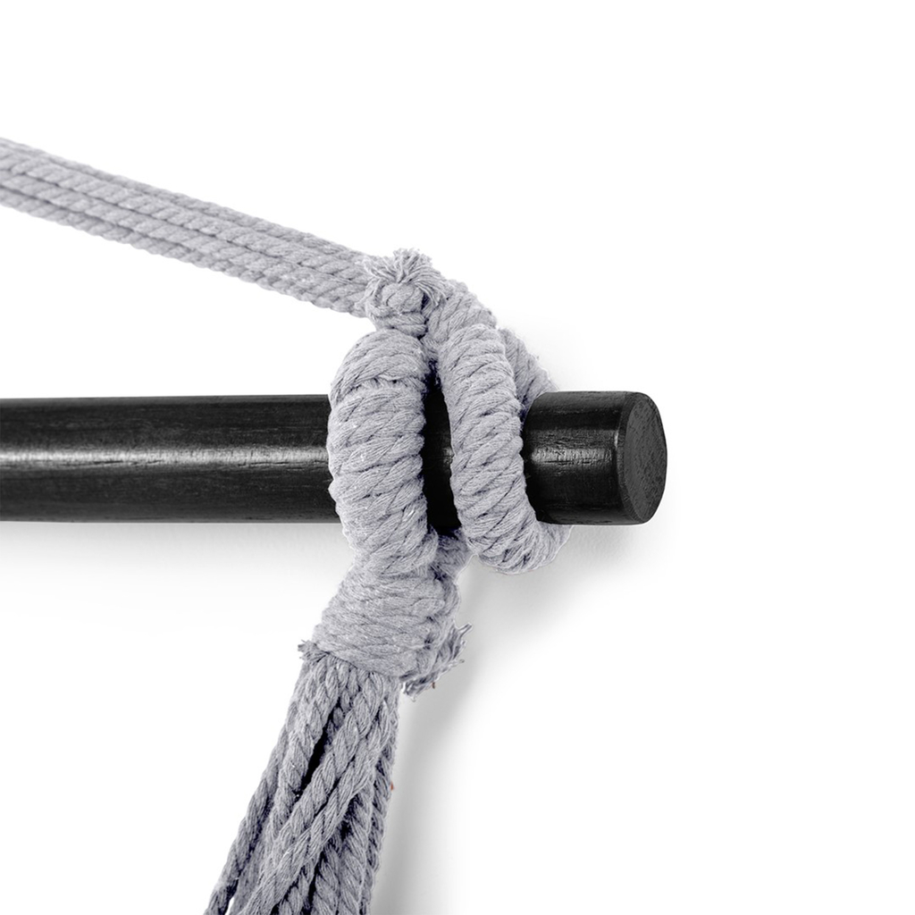 Závesné brazílske kreslo sivé CALERO 130x100 cm