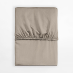 Saténové prestieradlo s gumičkou taupe PURE 180x200 cm