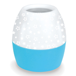 Nočná lampa s projektorom bielo-modrá