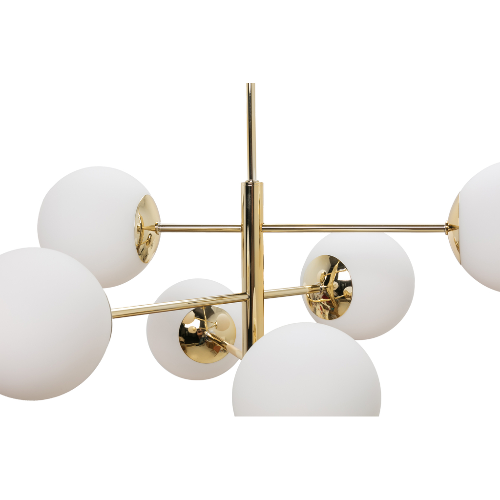 Závesná lampa gule 6-bodová zlatá AURORA