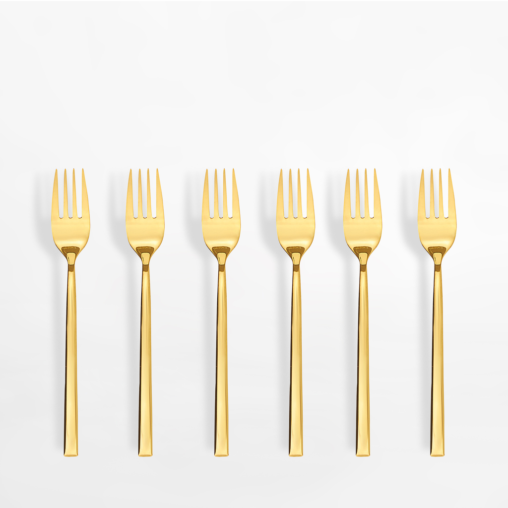 Dezertné vidličky COMO GOLD, 6 kusov