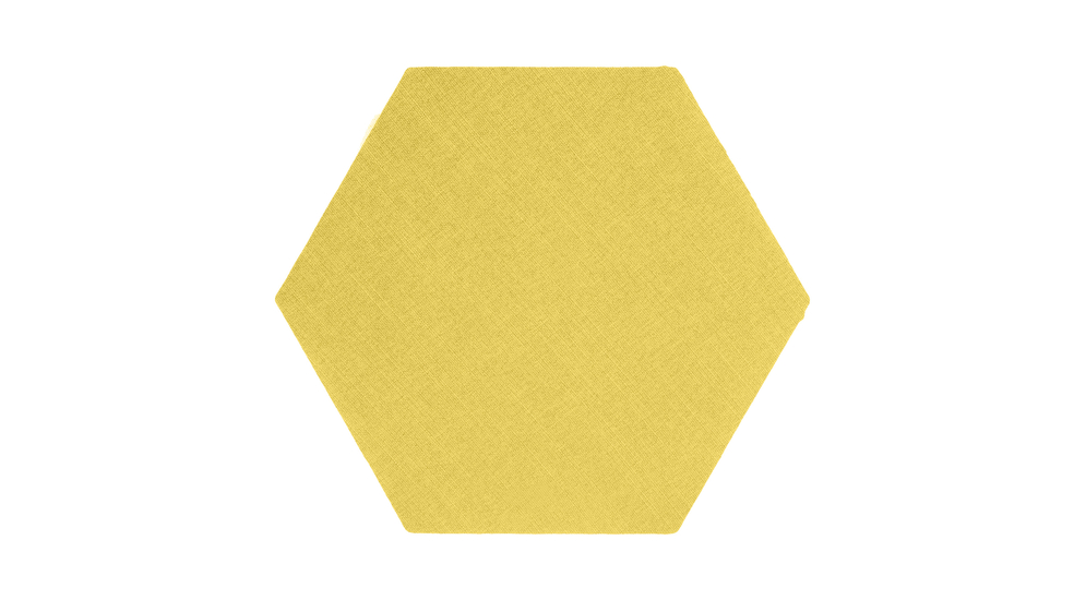Čalúnený panel FIBI HEXAGON 20x20, žltý