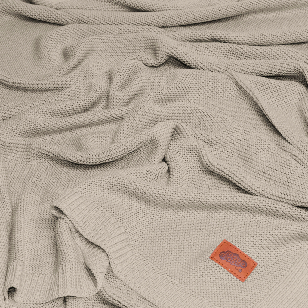 Detská deka bambusová béžová MAYA MOO 80x100 cm