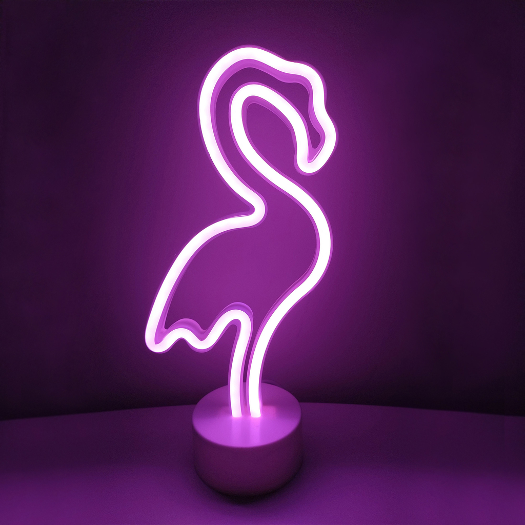 Dekoratívna stolná lampa LED NEON FLAMINGO