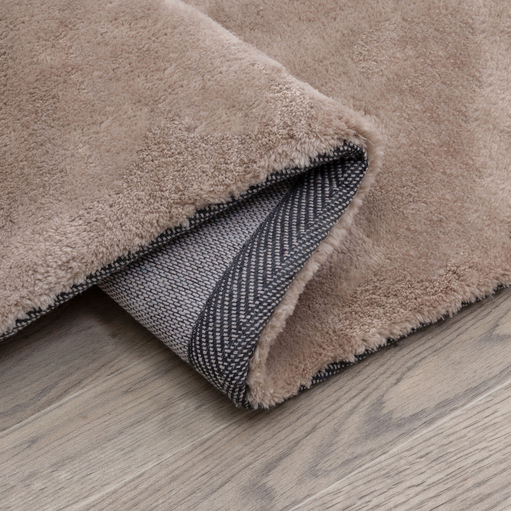 Koberec béžový kožušinka SITE 80 x 150 cm