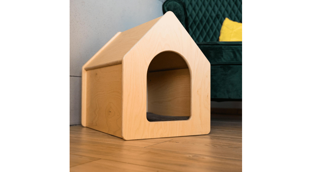 Drevený domček pre psa s matracom DORA L