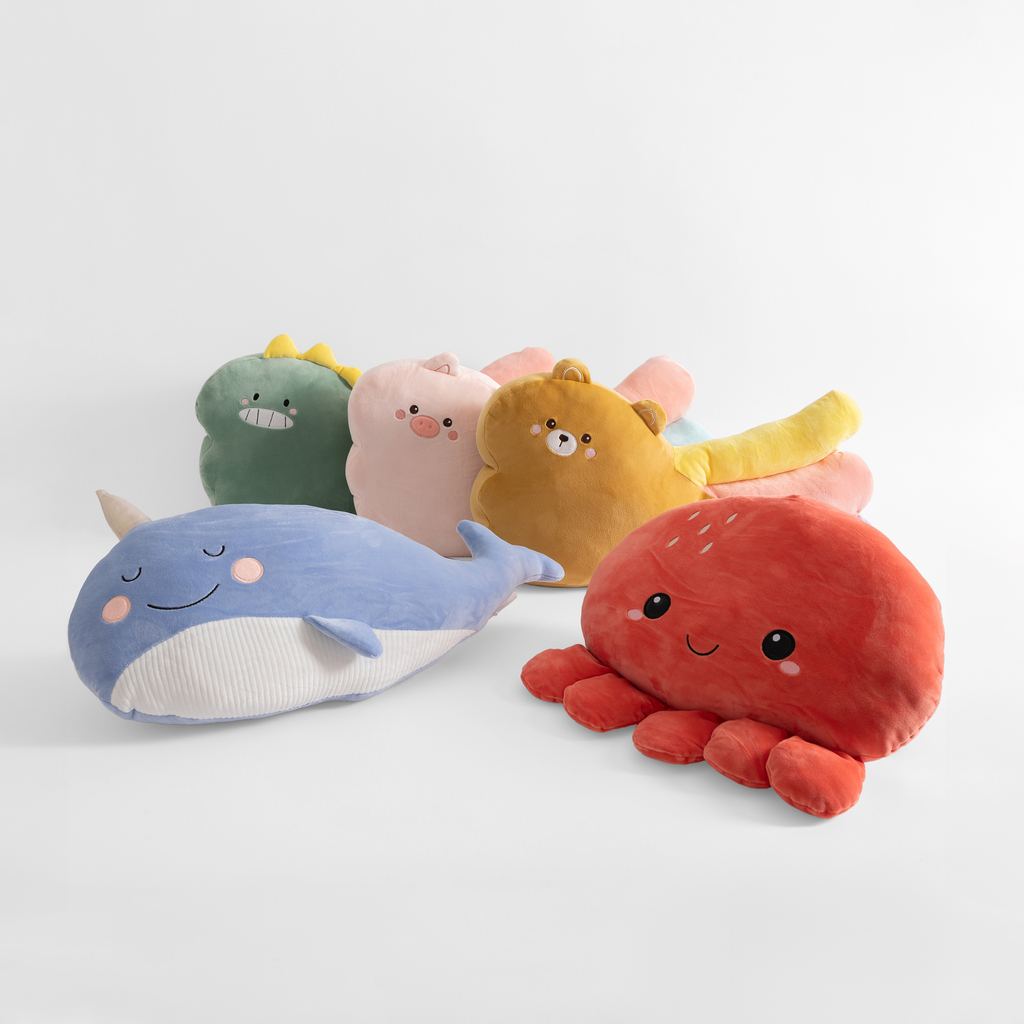 Vankúš plyšák chobotnica RAINBOW 40x34,5 cm