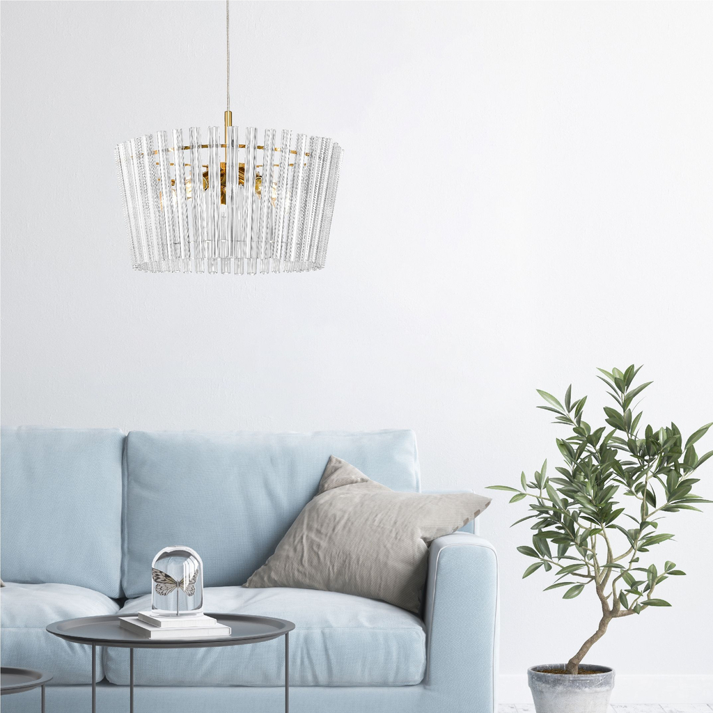 Závesné svietidlo BACH glamour zlaté 41 cm