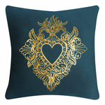 Dekoratívna obliečka na vankúš BAROK tmavomodrá 45 x 45 cm