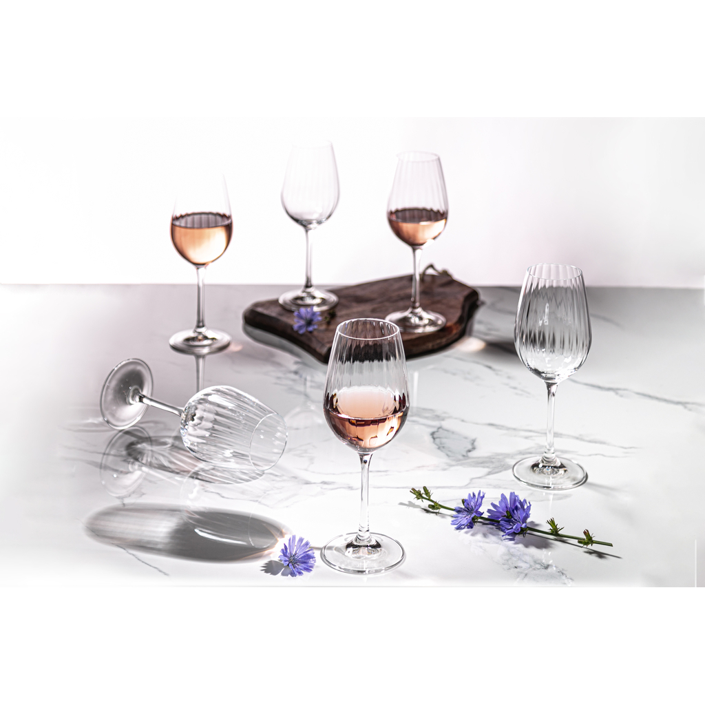 Sada 6 pohárov na víno WATERFALL 350 ml